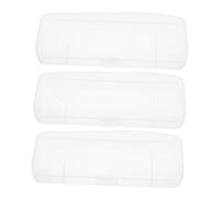 FONDOTIN 3piezas Estuche De Viaje Transparente para Afeitadoras Manuales Unidades Caja De Almacenamiento Protectora Contenedor para Artículos Esenciales De Aseo Personal Viaje