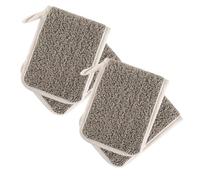 FONDOTIN 4 piezas Bolsa de Jabón Exfoliante de Lino Negro Funda para Barra de Jabón con Función de Espuma Rápida y Exfoliación para Ducha Protección Anti-deformación y Secado Rápido