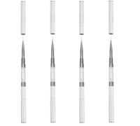 FONDOTIN 4 Piezas Pinceles Doble Punta para Arte de Uñas Diseño Preciso para Líneas Finas y Detalles Herramienta Portátil para Manicura Brochas Nail Art Versátiles para Esmalte y Gel