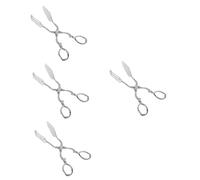 FONDOTIN 4 Piezas Pinzas Buffet de Inoxidable para Cocina Servicio y Barbacoa Tenazas para Ensalada Pan Pasteles y Carne Herramienta Resistente y Fácil de Limpiar
