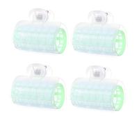 FONDOTIN 4 piezas Rizadores de Cabello Autoadhesivos Grandes Rodillos Plásticos Duraderos para Peinados Firmes y Seguros Accesorios para Ondas y Rizos Elegantes