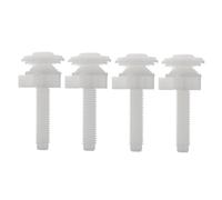 FONDOTIN 4 piezas Tornillos de Fijación para Tapa de Inodoro de Plástico Duradero Accesorios para Asiento de Wc Arandelas Fácil Instalación y Reemplazo