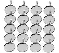 FONDOTIN 40 piezas Base de Colgante Inoxidable con Bandejas para Collares DIY