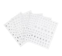 FONDOTIN 5 Hojas Pegatinas para Uñas Autoadhesivas Glitter Decoración Manicura Diseño Pequeño para Nail Art Mujeres