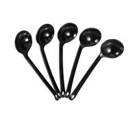 FONDOTIN 5 piezas Cucharas de Sopa con Textura de Caparazón de Tortuga Cucharas Asiáticas para Servir Especias y Fideos Restaurantes Japonés Compacto y Ligero para Hogar y Hotel