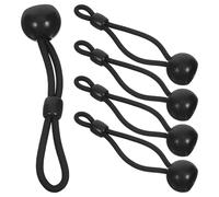 FONDOTIN 5 Piezas Cuerdas Elásticas con Bola para Cortinas y Toldos de Resistentes al Viento Accesorios Ajustables para Persianas Enrollables Interiores y Exteriores