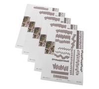 FONDOTIN 5 Piezas de Pegatinas de Baldosas Adhesivas para Pavimento de Jardín Zen, Suelos de Imitación para Casas de Muñecas, Respaldo Autoadhesivo, Recortables, Accesorios para