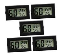 FONDOTIN 5 piezas Higrómetro Termómetro Digital Compacto para Medir Temperatura y Humedad Interior Herramienta Precisa para Oficina y Hogar Fácil de Usar y Portátil