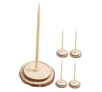 FONDOTIN 5 Piezas Soporte Árbol Navidad de Madera Natural Base Estable Diámetro para Árbol Artificial Decoración Festiva Robusta y Fácil Montaje