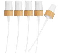 FONDOTIN 5 piezas Spray Bottle Nozzle Replacement Bamboo Fine Mist Pump Heads Compatible With Perfume Essential Oil Cosmetic Bottles Fit