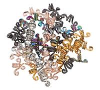 FONDOTIN 50 Accesorios para Rastas Metálicos en Colores Surtidos Dorado Plateado Rosa Negro Multicolor para Trenzas y Cabello Trenzado Joyas Vintage para Pinzas de Trenzas Ideales