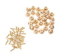 FONDOTIN 50 Piezas Cierres Metálicos para Broches y Alfileres Accesorios Tornillo para Repuesto Sujetadores Seguros para Insignias Clips para Manualidades y DIY