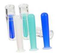 FONDOTIN 6 piezas Aplicadores para Lentes de Contacto de Silicona Removedores Prácticos y Portátiles para Uso Diario y Viajes Colores Verde Azul y Transparente