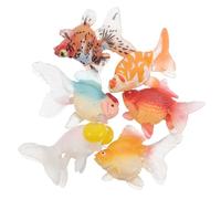 FONDOTIN 6 Piezas De Peces Falsos Pequeños Peces De Plástico Tropicales De Plástico para Acuario Dorados