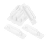 FONDOTIN 6 Piezas Tiradores Autoadhesivos para Armarios 6 Piezas, Tirador sin Perforación Pequeño de Plástico Color Marfil, Manijas Adhesivas para Puertas de Cocina, Baño y Muebles,