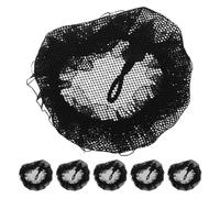 FONDOTIN 6 Unidades de Redecillas Elásticas para Moño Grandes 95 CM Borde de Encaje y Cordón Ajustable Accesorios Transpirables para Ballet Danza y Uso Profesional