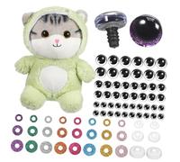 FONDOTIN 60 Juegos Ojos Pequeños para Muñecos y Crochet con Colores Realistas para Juguetes de Peluche Hechos Mano