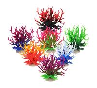 FONDOTIN 7 Piezas de Ramas de Coral Artificiales para Peceras Decoración Marina de Plástico Multicolor Plantas Oceánicas Artificiales Resistentes para Acuarios de Agua Salada