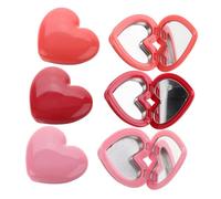 FONDOTIN 8 piezas Estuche Recargable para Maquillaje Forma de Corazón de Cajas Compactas para Sombras de Ojos Barras de Labios y Cremas Colores Vivos Portátil y Ligero para Viaje y Uso