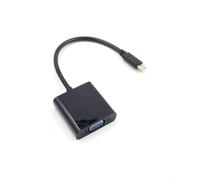 FONDOTIN Adaptador USB-c Vga Cable Full HD Resistente con Conector Reforzado para Portátil Monitor Proyector Negro