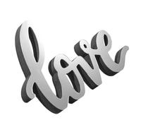 FONDOTIN Adorno de Mesa Love de Madera y Acrílico Superficie Espejo Decoración Vintage Romántica para Bodas y Cumpleaños Símbolo de Amor para Ambiente Íntimo y Elegante