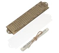 FONDOTIN Adorno Mezuzá Retro de Aleación con Inscripción Hebrea para Decoración de Puertas Judías Placa Metálica Compacta para Hogar y Oficina Presente Religioso Significativo