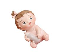 FONDOTIN Adorno para Tarta de Cumpleaños Figura de Muñeca Ñiño Decoración de Resina Duradera para Pastel Infantil Accesorio Fotográfico Adecuado para Fiestas Año