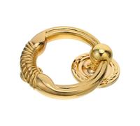 FONDOTIN Aldaba de Seguridad para Puerta de Entrada, Llamador Clásico de Aleación de Zinc en Acabado Dorado, Accesorio Resistente para Puertas Residenciales y Comerciales, Diseño Vintage