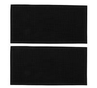 FONDOTIN Alfombrilla Térmica Resistente al Calor para Planchas y Rizadores de Pelo, Antideslizante, Color Negro, 2 Piezas, Soporte Protector para Encimera en Salones y Uso
