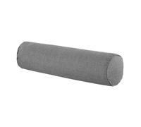 FONDOTIN Almohada Ergonómica para Reposapiés 15x40 Cm de Lino y Algodón, Cojín Cilíndrico Multifunción para Masaje y Belleza, Color Gris Carbón, Adecuado para Cama de Estética y Relajación