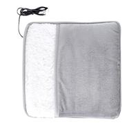 FONDOTIN Almohadilla Eléctrica Calentadora para Pies Portátil 30X30 CM Suave Algodón Polar Gris Calentador USB Seguro para Oficina Hogar y Viaje Calentamiento Rápido Constante