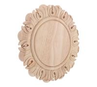 FONDOTIN Aplique Decorativo de Madera Tallada Redondo para Muebles Puertas y Paredes sin Pintar Estilo Vintage Tamaño Pequeño para Gabinetes y Marcos Decoración Artesanal para Sala