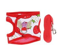 FONDOTIN Arnés Decorativo para Conejos Chaleco Transpirable y Lavable Correa para Exteriores Diseño Cómodo y Resistente para Mascotas Únicas