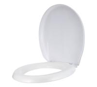 FONDOTIN Asiento de Inodoro Acolchado de Eva para Personas Mayores, Funda Suave, Cierre Lento, Tamaño 40 X 34 Cm, Funda Ergonómica para Baño, Tapa U Tipo Completa