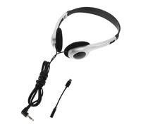 FONDOTIN Auriculares Retro para Niñas y Jóvenes Estudiantes con Cable y Control Inline Compatibles con Teléfonos Tablets y PC Diseño Vintage Plata