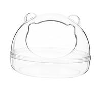 FONDOTIN Baño Arena Hámster Transparente Contenedor Multifunción para Hamsters Conejos Chinchillas Material Resistente Pequeño