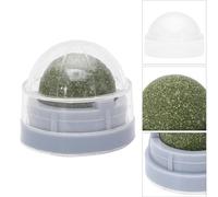 FONDOTIN Bola Giratoria de Hierba Gatera para Gatos, Snack Digestivo, Juguete Interactivo, Color Gris, 2 Piezas, Promotor Digestión, Accesorio para Mascotas Domésticas