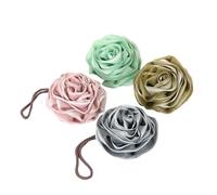FONDOTIN Bolas de Baño Forma de Rosa, 4 Piezas, Esponjas Exfoliantes para Uso Doméstico, Eliminan Polvo y Exceso de Grasa Piel Color Aleatorio