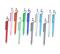 FONDOTIN Bolígrafos De Gel Multiusos Soporte para Teléfono Móvil para Pantalla Táctil, 12 Unidades, Punta 0.5mm, Plástico Resistente, Color Aleatorio, Escritura Suave, Uso Profesional