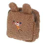 FONDOTIN Bolsa de Almacenamiento de Servilletas Sanitarias de Felpa con Diseño de Conejo Bordado Bolsa Cosmética Portátil para Mujer Monedero Sanitario Suave y Duradero para Viajes y Uso