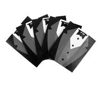 FONDOTIN Bolsa de Papel Negro para Obsequio Asas, 5 Piezas, Material Papel, Adecuado para Fiestas y Pastelería, para Guardar Dulces y Recuerdos