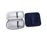FONDOTIN Bolsa Portátil Aislante para Insulina con Organizador Estuche Refrigerador Compacto para Viaje Funda Práctica y Ligera para Suministros de Insulina Color Azul Marino