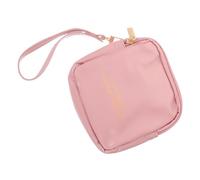 FONDOTIN Bolsa Sanitaria Rosa de PU Ligera y Resistente al Agua Preservación de Privacidad, Bolso Decorativo de Época Adecuado para Almacenamiento de Tampones y Artículos de Tocador
