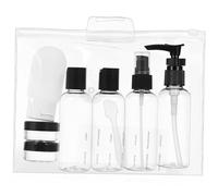 FONDOTIN Botellas de Viaje Rellenable con Spray y Dispensador Kit Compacto Fugas para Líquidos Champú y Crema para Cosméticos y Cuidado Personal