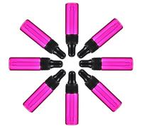 FONDOTIN Botellas Goteras de Vidrio Rellenable de 5 Ml Paquete de 30 Unidades Tapa Negra y Goma Sellado Hermético para Aceites Esenciales Perfumes y Líquidos Adecuado para Viaje y