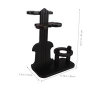 FONDOTIN Botellero de Madera Forma de Violín Soporte Compacto para Botellas y Copas Estante Elegante para Vino Mesa o Gabinete para Decoración de Hogar y Fiestas