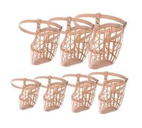 FONDOTIN Bozal Perro Ajustable Plástico con Correa PU Antirroeduras Transpirable para Perros Grandes y Pequeños