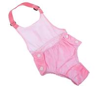 FONDOTIN Braguita Higiénica Lavable para Perros en Celo Tamaño M, Pañal Reutilizable Rosa de Tela Transpirable, Pantalones Fisiológicos para Perras Pequeñas, Protección Cómoda para