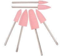 FONDOTIN Brocas para Uñas de Mujer de Diamante Rosa 6piezas para Manicura Profesional Función de Eliminar Piel Muerta y Embellecer Uñas en DIY Nail Art
