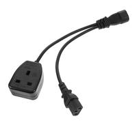 FONDOTIN Cable Adaptador Iec con Enchufe UK Negro Cable de Extensión Resistente para Dispositivos Electrónicos y Sistemas Ups Compatibles con